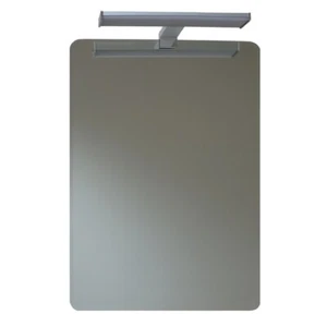 Hochwertiger Echtglasspiegel (70x50 cm) mit Facette und 8 Watt LED-Leuchte - Bild 1 von 7