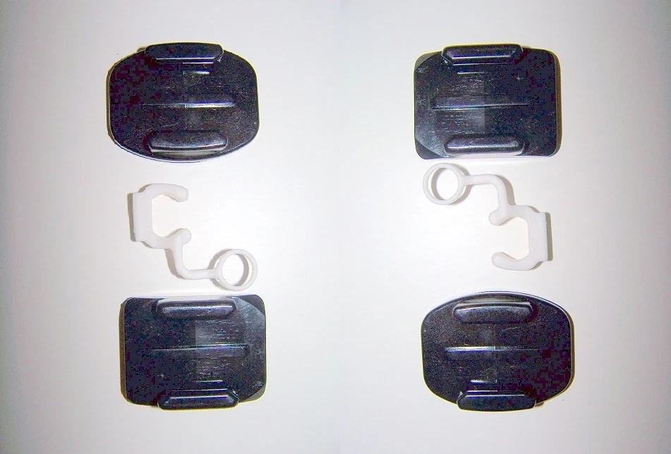 2X Genuino GoPro Curvo y Plano Soportes Adhesivos y Juego de Enchufes de Bloqueo de Goma Hero 4,3+ Foto 1 de 1