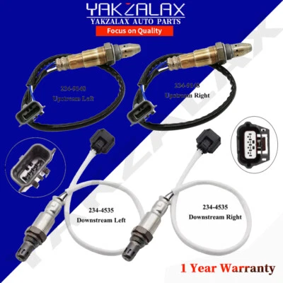 4x 适用于日产 370Z INFINITI Q50 Q70 3.7L 氧 O2 传感器上游下游 — 第 1/4 张图片