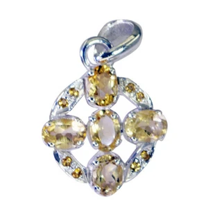 Sunny Disposition Citrin Edelstein Silber Anhänger Creations 925 Silber Anhänger - Bild 1 von 13