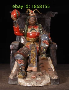 Statua 40 cm porcellana cinese fatta a mano Sun WuKong squisita re scimmia - Foto 1 di 9