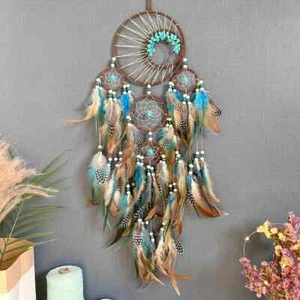 Vintage Wind Chime Hanging Ornament Home Decor Indian Dream Catcher Wall Decor - Picture 1 of 23