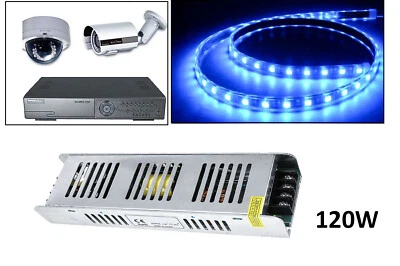 Alimentatore trasformatore stabilizzato slim 120W 240V-12V per striscia led 10A - Immagine 1 di 3