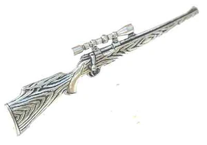Sniper Rifle Handcrafted from English Pewter in the UK Lapel Pin Badge - Picture 1 of 3