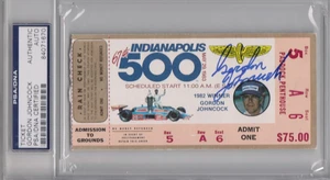 1983 Indianapolis 500 Ticket SIGNED By Multi Indy Winner GORDON JOHNCOCK PSA/DNA - Picture 1 of 2
