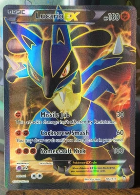 Lucario EX (107 Full Art) 107/111 XY - Furious Fists Holo - Image 1 of 2