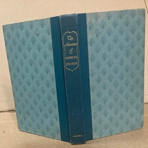 1948 THE MAXIMS OF MARCEL PROUST FRENCH ENGLISH TRANSLATIONS ROMANTIC LITERATURE - Picture 1 of 3