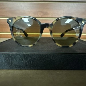 GUCCI GG0091S glasses Wellington Plastic Brown Yellow *NO CASE* - Picture 1 of 6