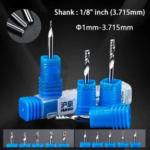1/8 Zoll Schaft Einschneidig Hartmetall CNC Router Bits Schaftfräser Gravur Fräser Bit - Bild 1 von 35
