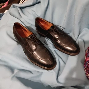 Allen Edmonds "LEEDS" Men's Derby Oxfords 9.5 D Black (90N) - Picture 1 of 6