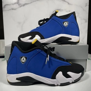 Jordan 14 Retro Laney Blue Black White 487471-407 Size 10 Men's - Picture 1 of 6