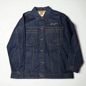Throwback Premium SEAN JEAN Denim Oversized Jean Dark Jacket XXL Y2K 90's - Picture 1 of 3