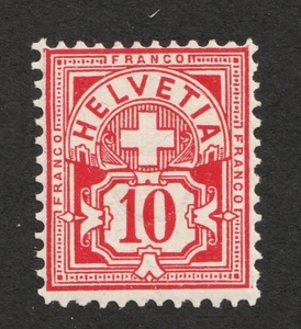 1882 Schweiz Helvetia Sc# 73 - 10 Franco. MH Cv 9,25€ - Bild 1 von 1