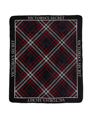 Victoria’s Secret Christmas 2025   fleece blanket  Plaid Red & Back NWT - Image 1 of 2