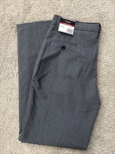 Van Heusen Flex OXFORD GREY HEATHER Dress Pants Boys Size 20 Husky NWT 32" - Picture 1 of 6