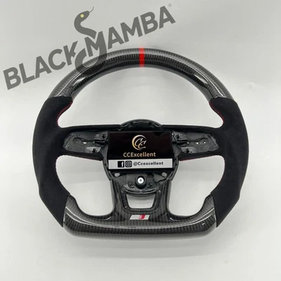 For 2019 Audi S4 Premium S3 S5 B9 RS3 RS4 RS5 A3 A4 Carbon Fiber Steering Wheel - Изображение 1 из 4