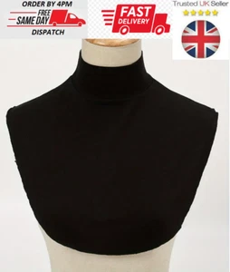 Cuello falso cuello falso suave cuello falso desmontable cuello dickey blusa mujer negro hijab - Imagen 1 de 8