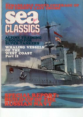 Sea Classics Magazine July 1972 Emden's Last Cruise Whaling Russian Navy Tankers - Image 1 of 2