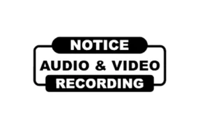 Audio- und Videoaufnahme - Aufkleber - mehrere Größen & Farben - Schutz - Bild 1 von 2