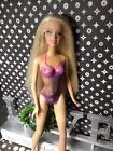 Mattel Barbie Fashion Doll Bathing Suit Painted On,changes in Water Great Hair