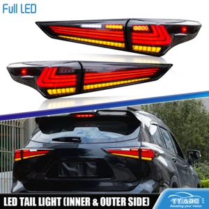Smoked LED Tail Lights Assembly For Toyota Highlander 2020 2021-2024 Rear Lamps - Picture 1 of 19
