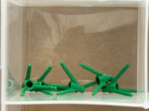 LEGO Parts - Green Plant Flower Stem with Bar Holder - No 24855 - QTY 5 - Picture 1 of 1