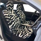 ZEBRA Front Seat Covers Faux Sheepskin Ultra Comfortable For Cars Trucks SUVs
