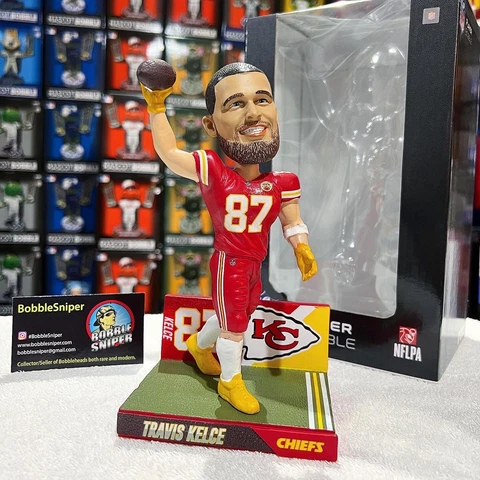 TRAVIS KELCE Kansas City Chiefs “Big Ticket” Limited Edition NFL Bobblehead Cover