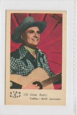 Dutch Gum Card Star Bilder D (1963 Sweden) #136 Gene Autry