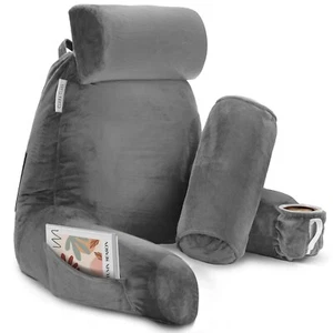 Clara Clark Reading Pillow, Large Back Pillow for Sitting Up in Bed, Memory F... - Picture 1 of 8