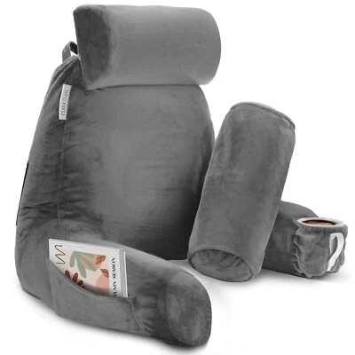 Clara Clark Reading Pillow, Large Back Pillow for Sitting Up in Bed, Memory F... - Image 1 of 4