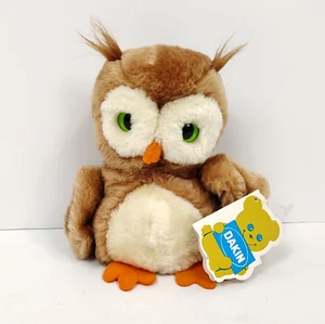 Vintage R Dakin Obie the Owl 6.5” Plush 1975 - Bean Bags, with Tag - Picture 1 of 9