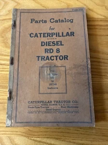 Caterpillar CAT RD8 Diesel Tractor Parts Catalog Manual Book S/N 1H1339 - Picture 1 of 8