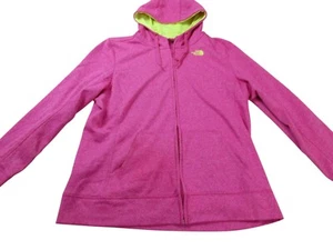 The North Face Hoodie Women's 2XL Pink Heather Fleece Lined Long Sleeve Full Zip - Picture 1 of 12