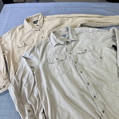RedHead Guide Series Pair of Shirts Mens XXL Tall Beige Chamois Flannel Outdoors - Image 1 of 4