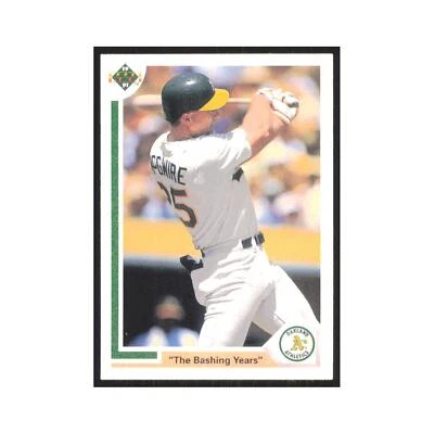 1991 Upper Deck Mark McGwire Athletics #656 - Image 1 of 3