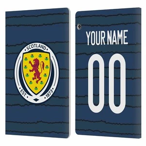 CUSTOM SCOTLAND NATIONAL TEAM 2020/21 KIT LEATHER BOOK CASE HUAWEI XIAOMI TABLET - Picture 1 of 7