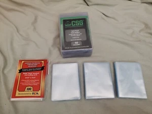 CSG SEMI RIGID CARD HOLDERS PACK OF 50 + 400 Penny Card Sleeves - 450 Total - Picture 1 of 6