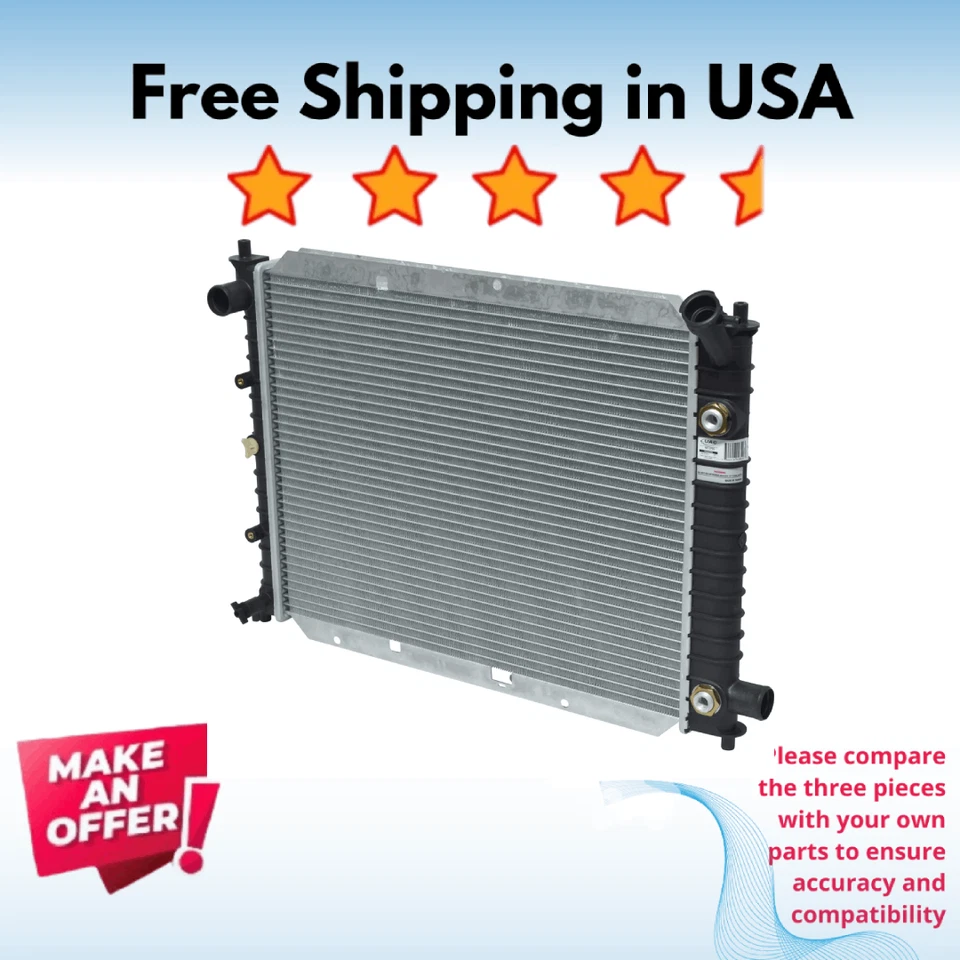 Radiator A/C Fit Ford Escort 1991-2002, Mercury Tracer 1991-1999 - Image 1 of 1