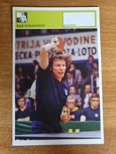 Trading card table tennis Kjell Johansson Sweden World of sport 1981 Yug rare