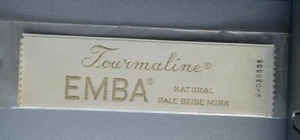 Original Designer Tourmaline® EMBA® Natural Pale Beige Mink Unused Fur Label - Picture 1 of 3