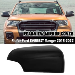 For Ford Ranger 12-2022 Gloss Black Right Side Mirror Cover Cap Clip-on Housing - Picture 1 of 9