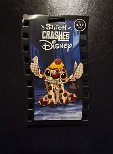New Disney Stitch Crashes Lady And The Tramp Limited Edition Pin Badge
