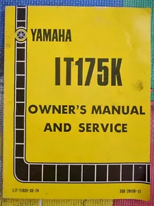 Yamaha IT 175 K Owner's Manual and Service - Bild 1 von 4