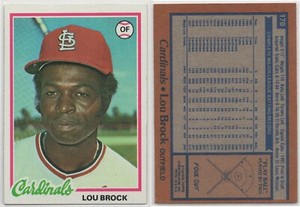 GRN041 1978 Topps #170 Lou Brock St. Louis Cardinals