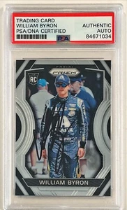 2018 Panini Prizm William Byron Signed Rookie Auto RC Card #31 PSA/DNA Slabbed - Picture 1 of 1