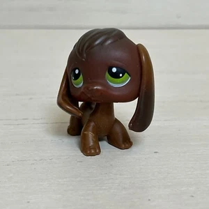 Mini Pet Red Brown Beagle Dog Puppy Animal Green Eyes LPS #77 - Picture 1 of 4
