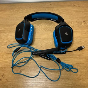 Logitech G430 Schwarz/Blau Kopfbügel Gaming  Headset für PC - Bild 1 von 5