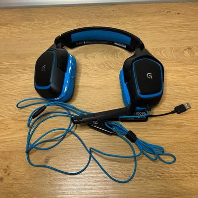 Logitech G430 Schwarz/Blau Kopfbügel Gaming  Headset für PC - Bild 1 von 4