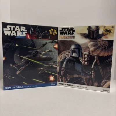 Rompecabezas Disney Star Wars/Mandalorian 500 piezas Prime 3D 24 pulgadas x 18 pulgadas (paquete de 2) Foto 1 de 4